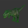 Realistic Dinosaur Model With Detailed Skin Texture Sharp Teeth And Gray Color 3d model