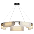 Modern Ceiling Light With Marble Texture Shades And Metal Frame Design