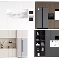 Stylish Modern Sideboard Designs Featuring White Gray Wooden Storage Cabinets And Display Shelves