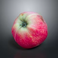 Fresh Red Pink Juicy Apple With Natural Texture On Dark Background 3d model