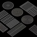 Various Drain Covers With Different Shapes And Grate Patterns For Drainage
