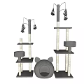 Modern Cat Climbing Rack Cat Nest Cat Climbing Rack 3d model