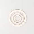 Modern Ceiling Light With Layered Circular Rings In White And Gold Design 3d model