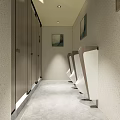 Clubhouse Entrance Area With Modern Design Circular Ceiling Lighting Decorative Painting Plant And Wooden Bench