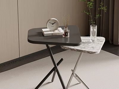 Modern Minimalist Dual Tier Side Table For Elegant Living Room Home Decor Daily Use 3d model