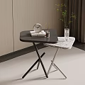 Modern Minimalist Dual Tier Side Table For Elegant Living Room Home Decor Daily Use