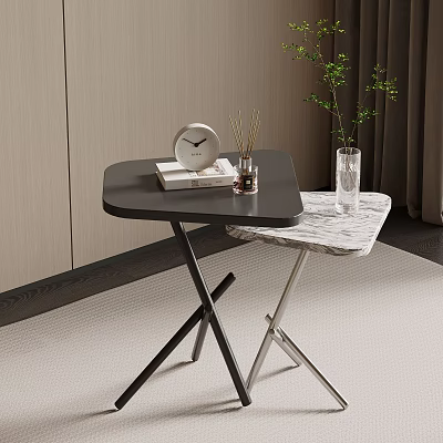 Modern Minimalist Dual Tier Side Table For Elegant Living Room Home Decor Daily Use 3d model