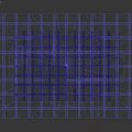 Character Inspired Biomorphic Structure With Blue Central Cube And Perforated Surface