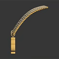 Elegant Gold And Silver Braided Chain Necklace With Dollar Sign Pendant