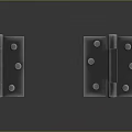 Durable Black Metal Hinges With Round Screws For Furniture Sturdy Design