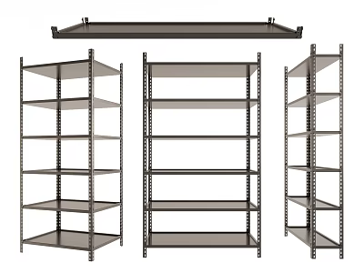 Metal Storage Shelving Units With Multiple Tiers Various Styles Heavy Duty Design 3d model