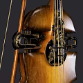 Vintage Violin And Art Supplies Set With Wooden Details For Creative Projects