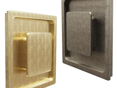 Modern Door Handle Square Metal Door Handle 3d model