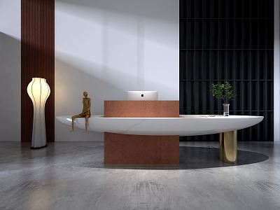 Light Luxury Reception Desk model