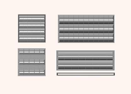 Modern Grille Lamp 3d model