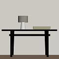 Modern Table Side Table End View Entrance Desk Lamp 3d model