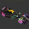 Sleek Black Renault Formula 1 Race Car With Qualcomm Shell Sponsors And Aerodynamic Design