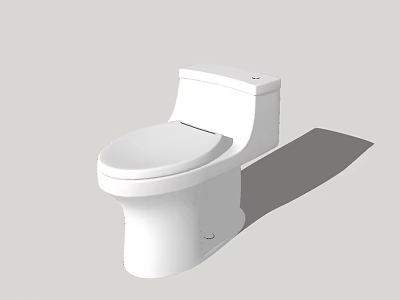 Modern White Ceramic Toilet With Sleek Design And Clean Aesthetic Look 3d model