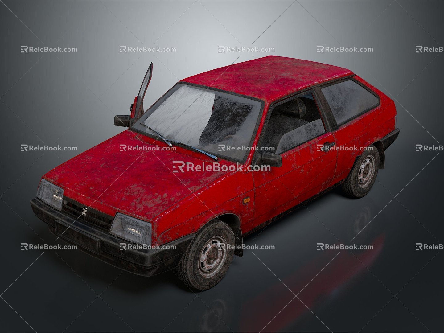 modern car old car old car sedan 3d model