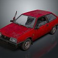 modern car old car old car sedan 3d model