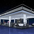 STUDIOS Two Story Retail Store With White Pillars Black Railings Display Shelves And Balls