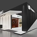 JRT Painted Wooden Door Showroom Featuring White Columns And Black Reception Desk