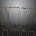 Elegant Golden Decorative Wall Frames With Ornate Designs For Home Decor