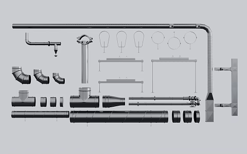 Piping 3d model