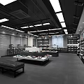 Modern Shoe Store Interior Design With Shelves Display Tables And Shoes