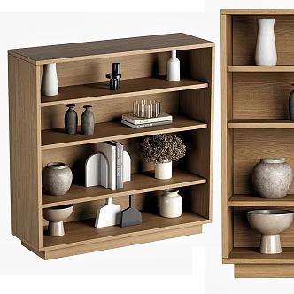 Modern Decorative Cabinet Decorative Rack Pottery Pot Decorative Ornaments 3d model