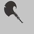 Rustic Axe With Metal Blade And Wooden Handle Leaning Against Stone Wall