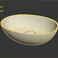 Modern White Minimalist Oval Countertop Washbasin With Smooth Surface And Sleek Design