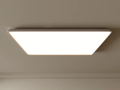 Modern White Square Flush Mount Ceiling Light With Sleek Design For Home Illumination 3d model