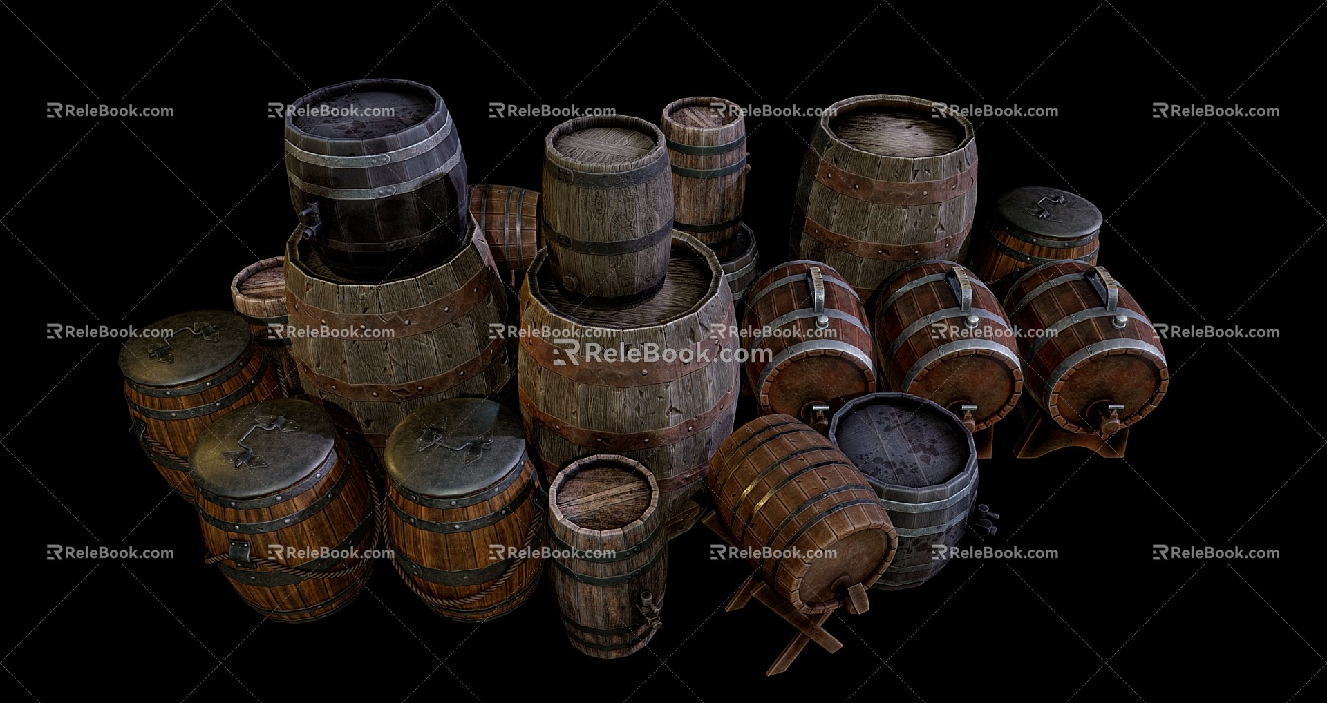 Industrial LOFT wine barrel model