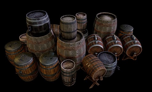 Industrial LOFT wine barrel 3d model