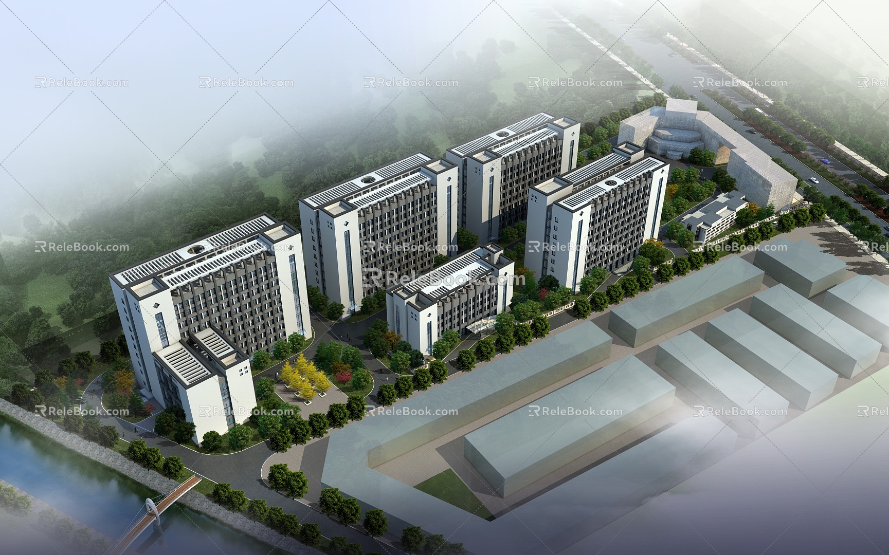 E-commerce Industrial Park Project Commercial Complex 3d model