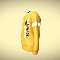 Yellow Sweater With White Stripes On Sleeves And NOWHERE Text On Front
