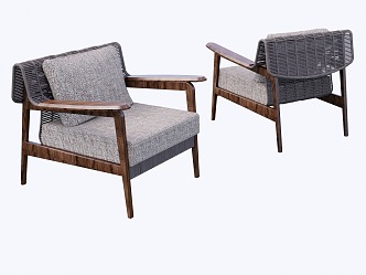 Outdoor Dining Table and Chair 3d model