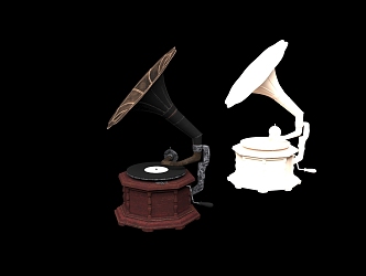 phonograph sound 3d model