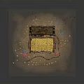 Open Treasure Chest Home Decor Filled With Gold Featuring Blue Jellyfish Starfish And Seaweed
