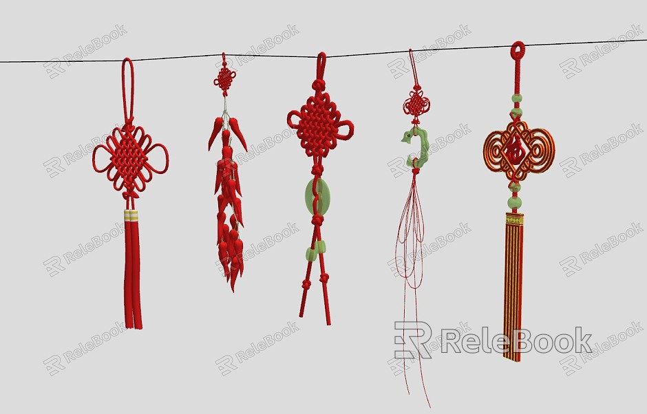 New Chinese Hanging Decoration Chinese Knot model