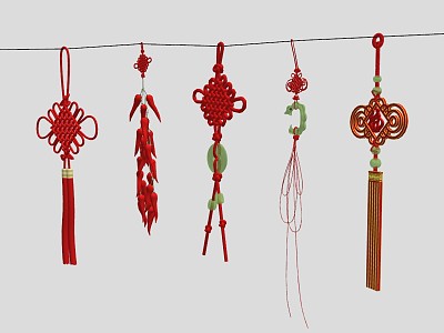 New Chinese Hanging Decoration Chinese Knot model