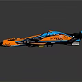 Futuristic Orange And Blue Race Car With Aerodynamic Design And VELO ARK Logos