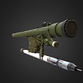 Air defense missile lightning missile individual missile rocket 3d model