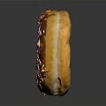 Yummy Chocolate Frosted Donut Topped With Colorful Sprinkles on Dark Background