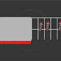 Small Red And White Store Building With Red Awning And Motorcycle Parking