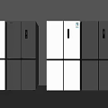 Sleek Modern Refrigerators and Freezers in White and Gray Double Door Design