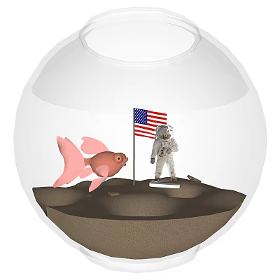 Modern fish tank 3d model