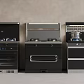 Modern Kitchen Appliances With Multiple Built In Stove Oven And Sleek Black Design