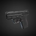 Black Modern Handgun Design With Ergonomic Grip Sleek Frame And Trigger 3d model